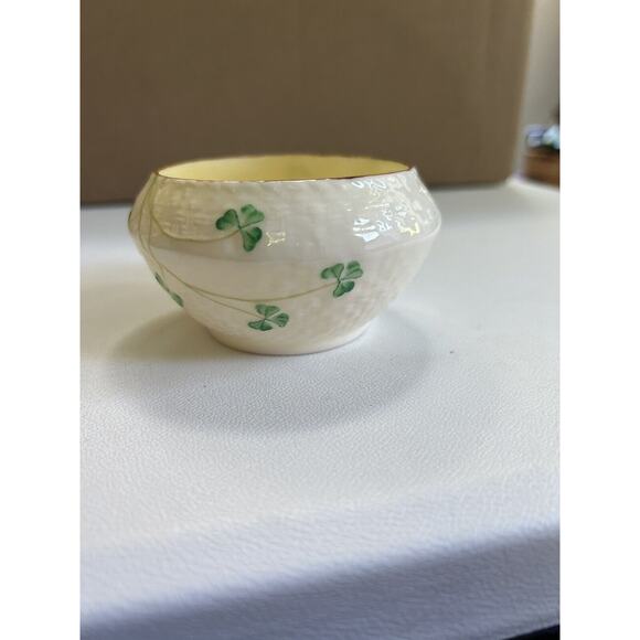 Belleek Other - Belleek Shamrock Sugar Bowl Fermanagh Ireland Reg No 0857
